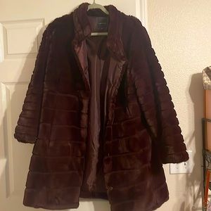 Lane Bryant size 10/12 faux fur coat